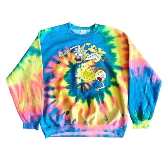 Primitive Other - Primitive Sweater Mens Size Large Rick And Morty Tie Dye Long Sleeve